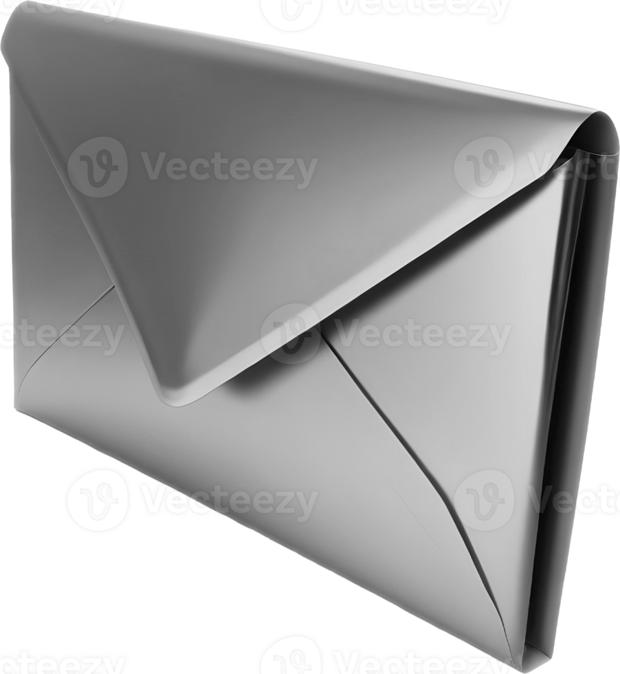 Envelope with paper 3d png