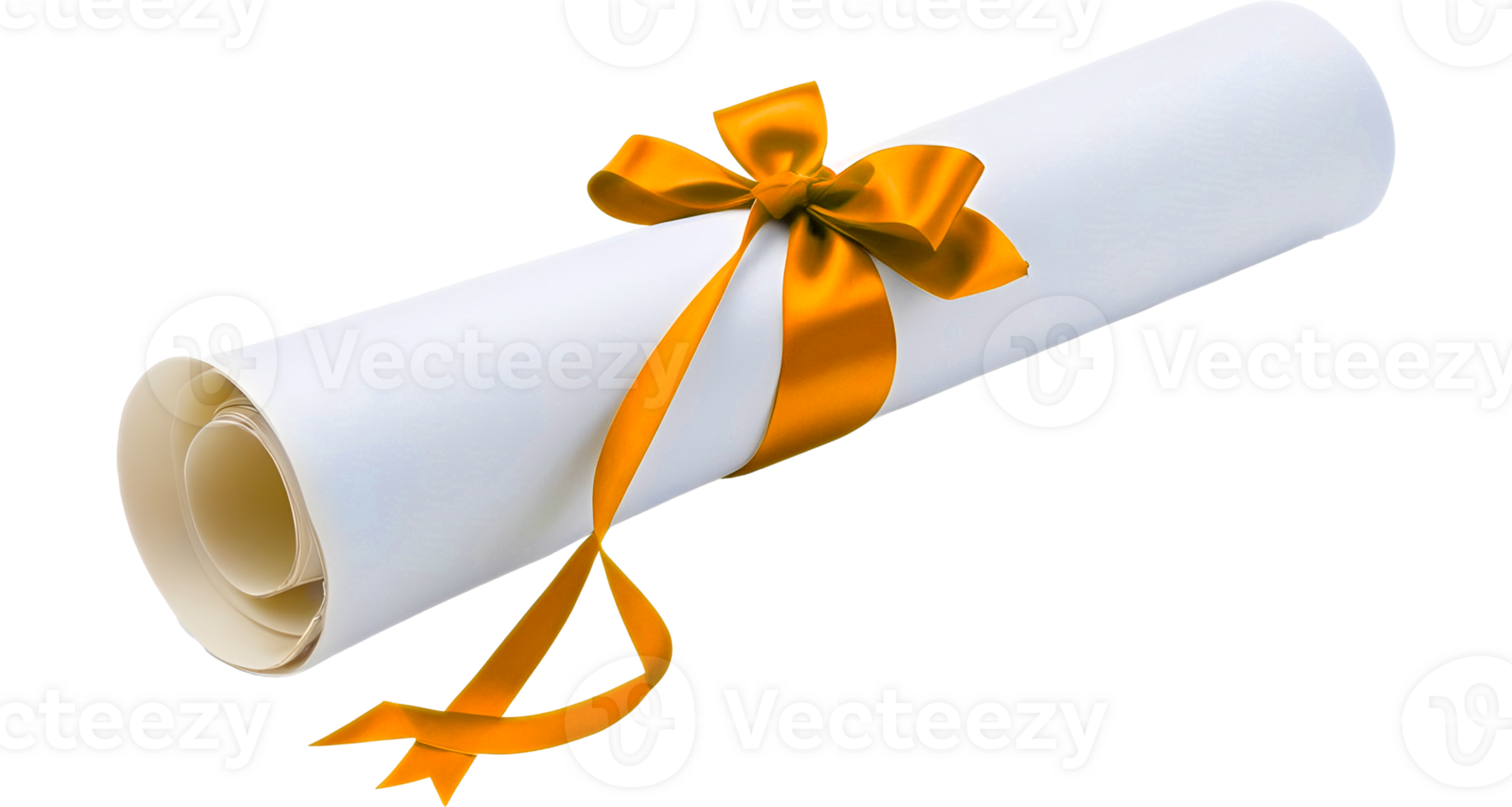 Diploma scroll with ribbon png