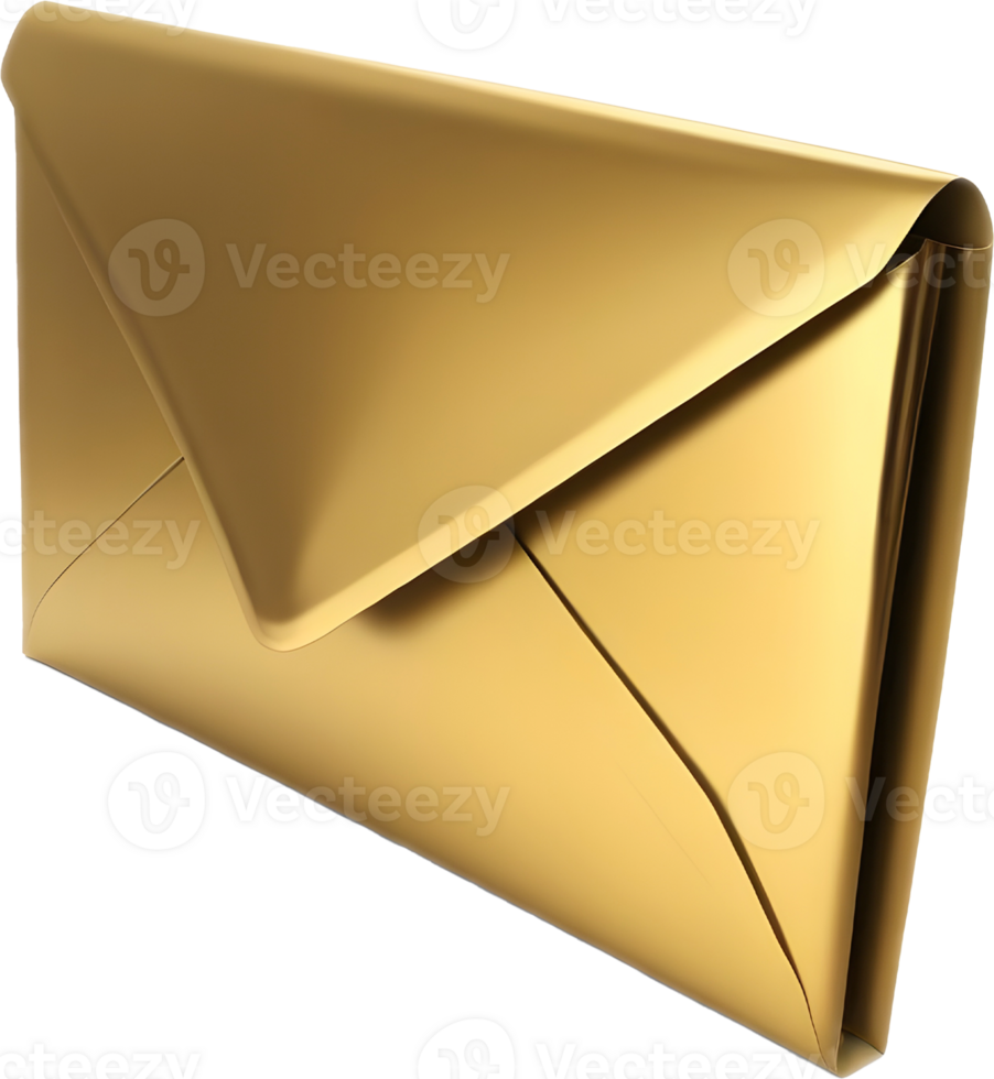 Envelope with paper 3d png