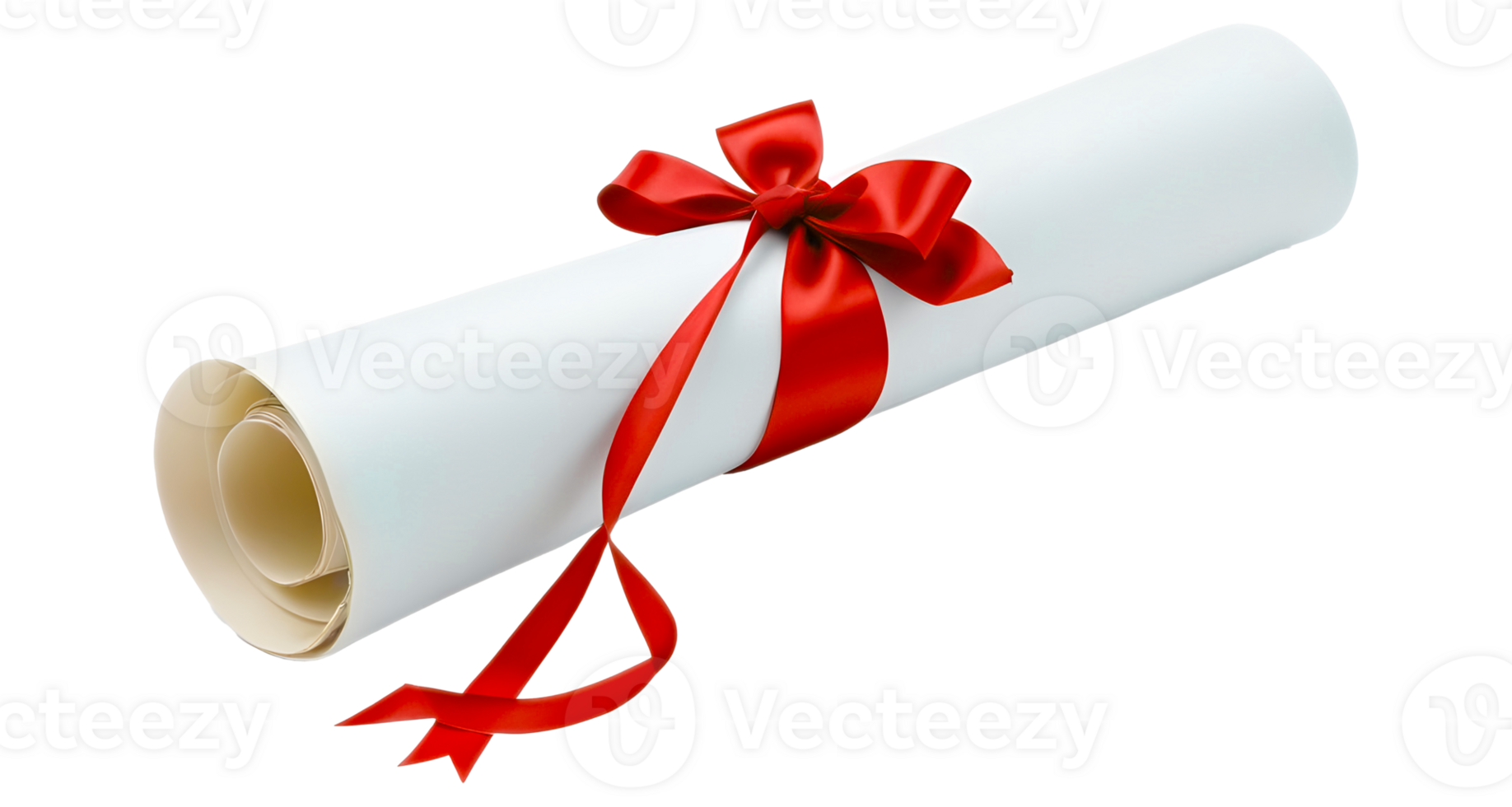 Diploma scroll with ribbon png