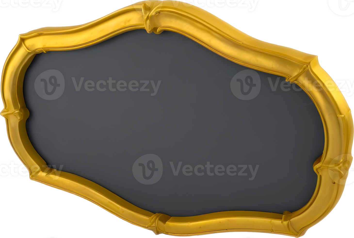 3d frame gold png