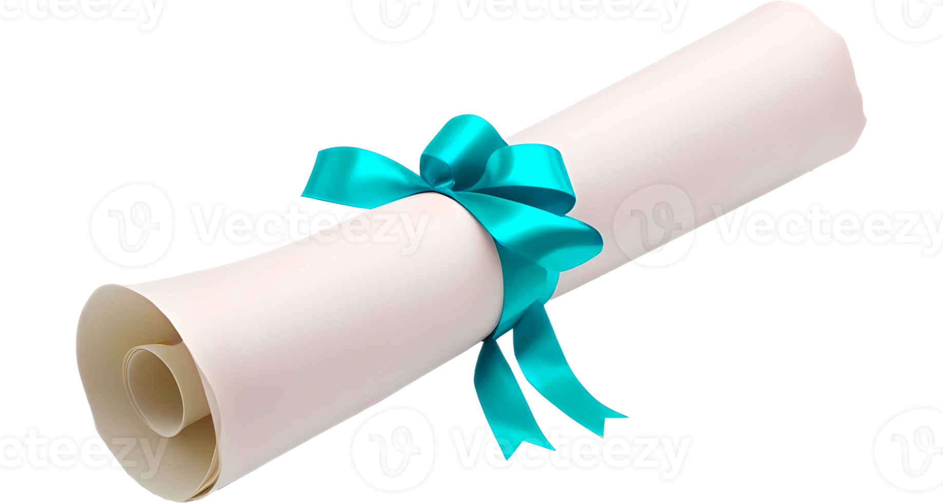 Diploma scroll with ribbon png