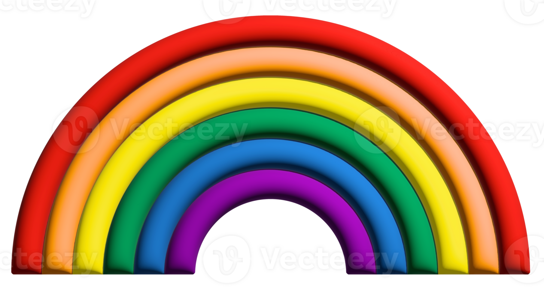 Rainbow Pride flag 3D illustration style icon symbol isolated on transparent background png