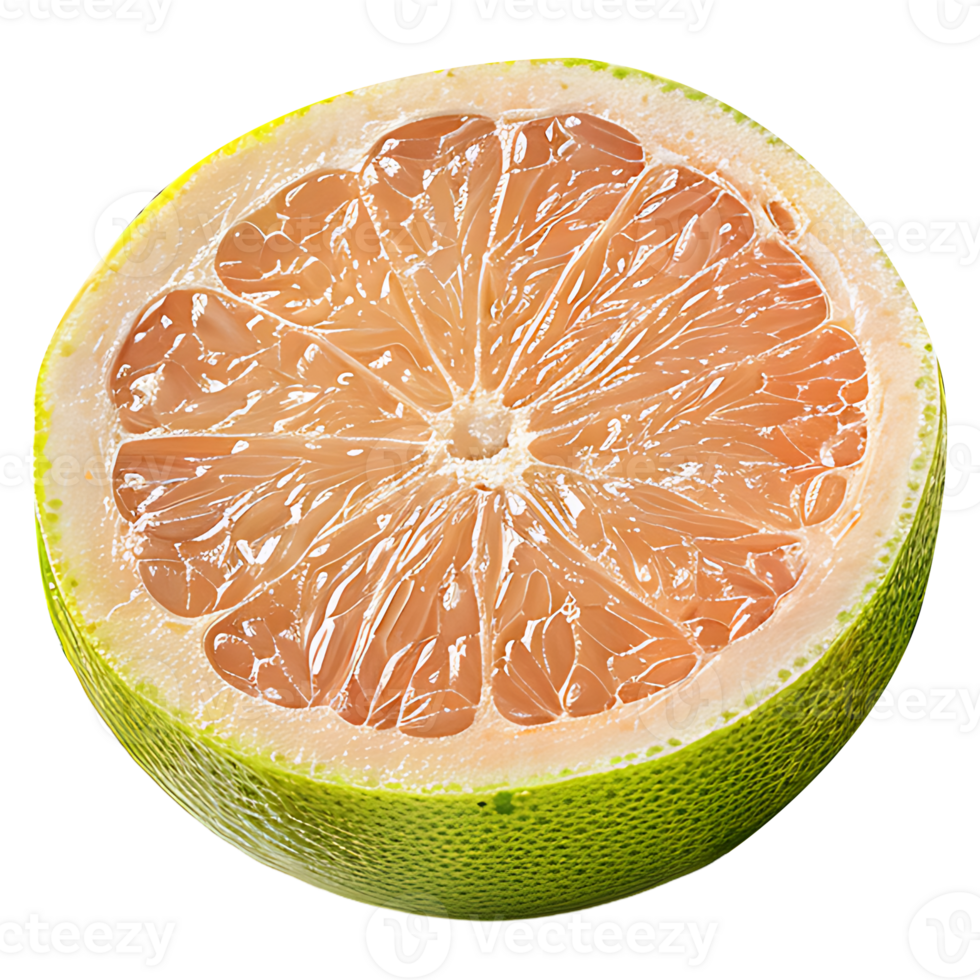 fresh green pomelo on a transparent background png