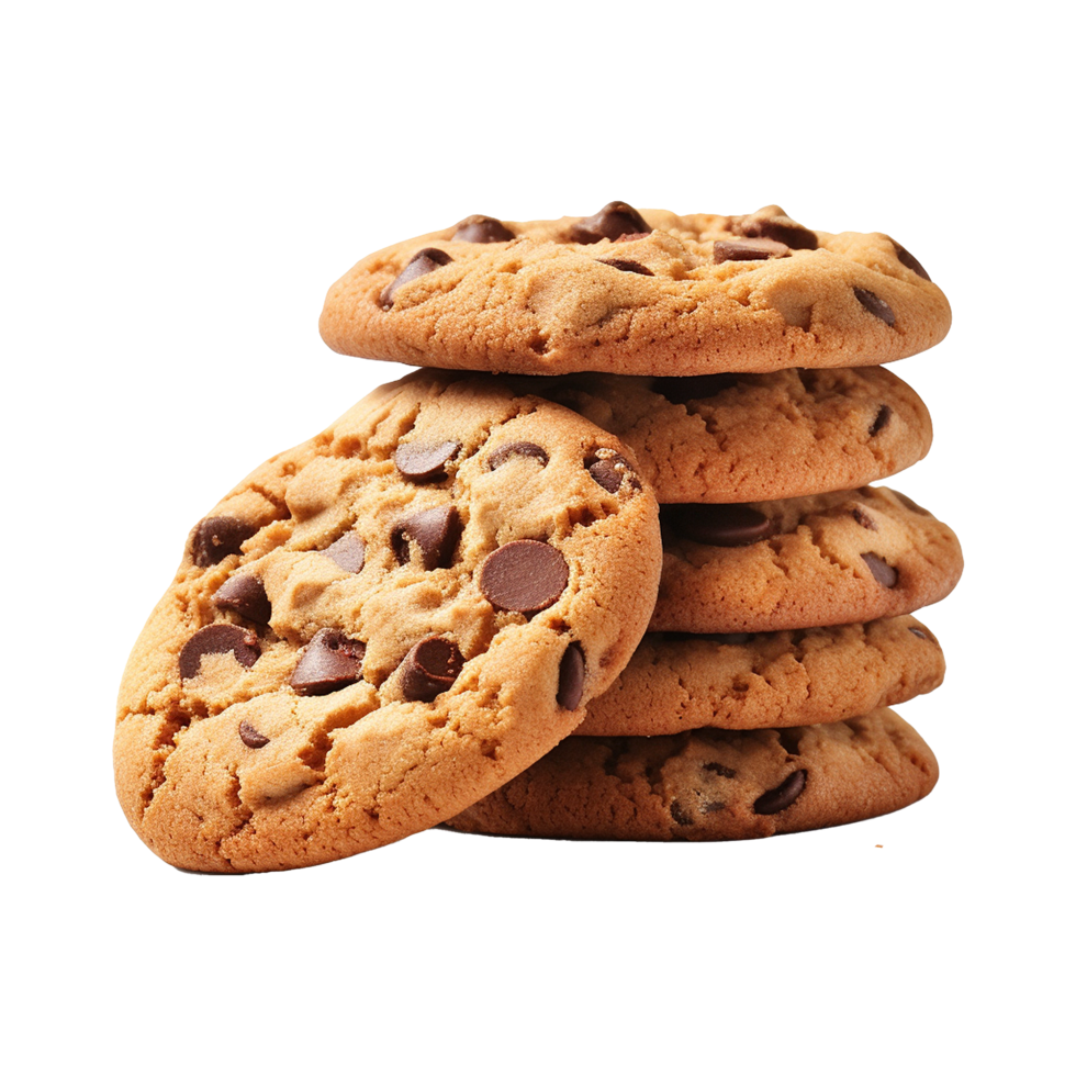 Chocolate cookies isolated on a transparent background png