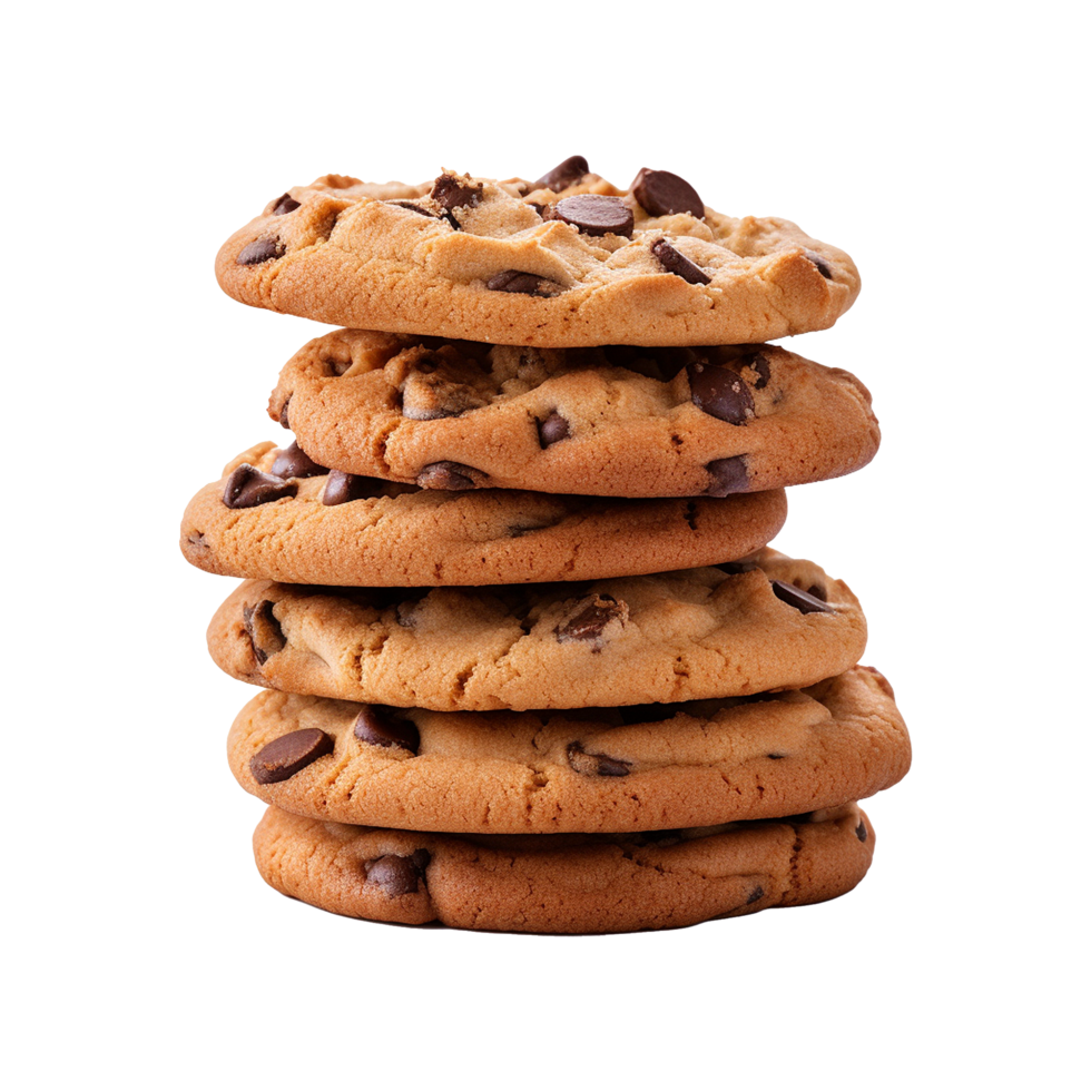 Chocolate cookies isolated on a transparent background png