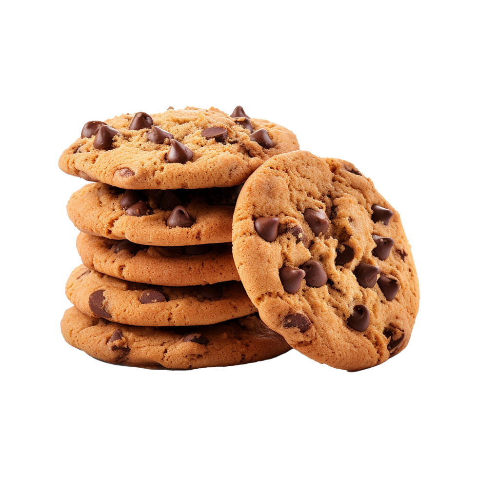 Chocolate cookies isolated on a transparent background png