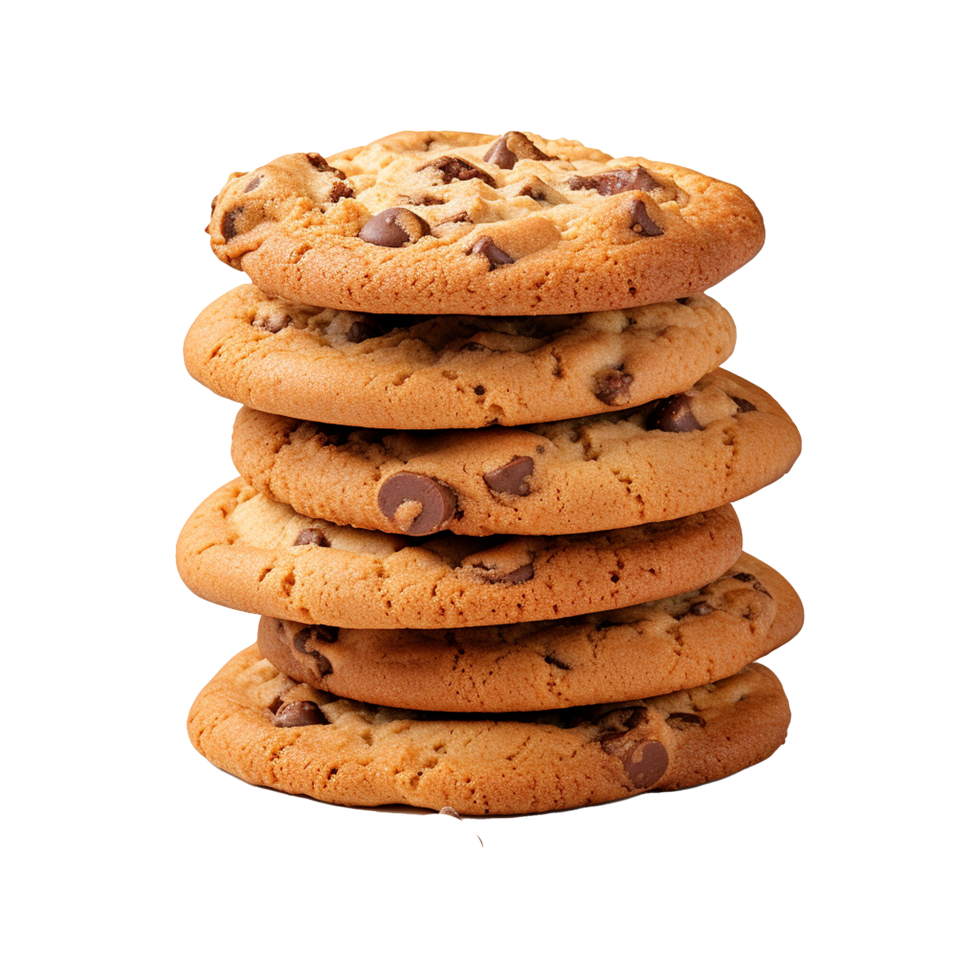 Chocolate cookies isolated on a transparent background png