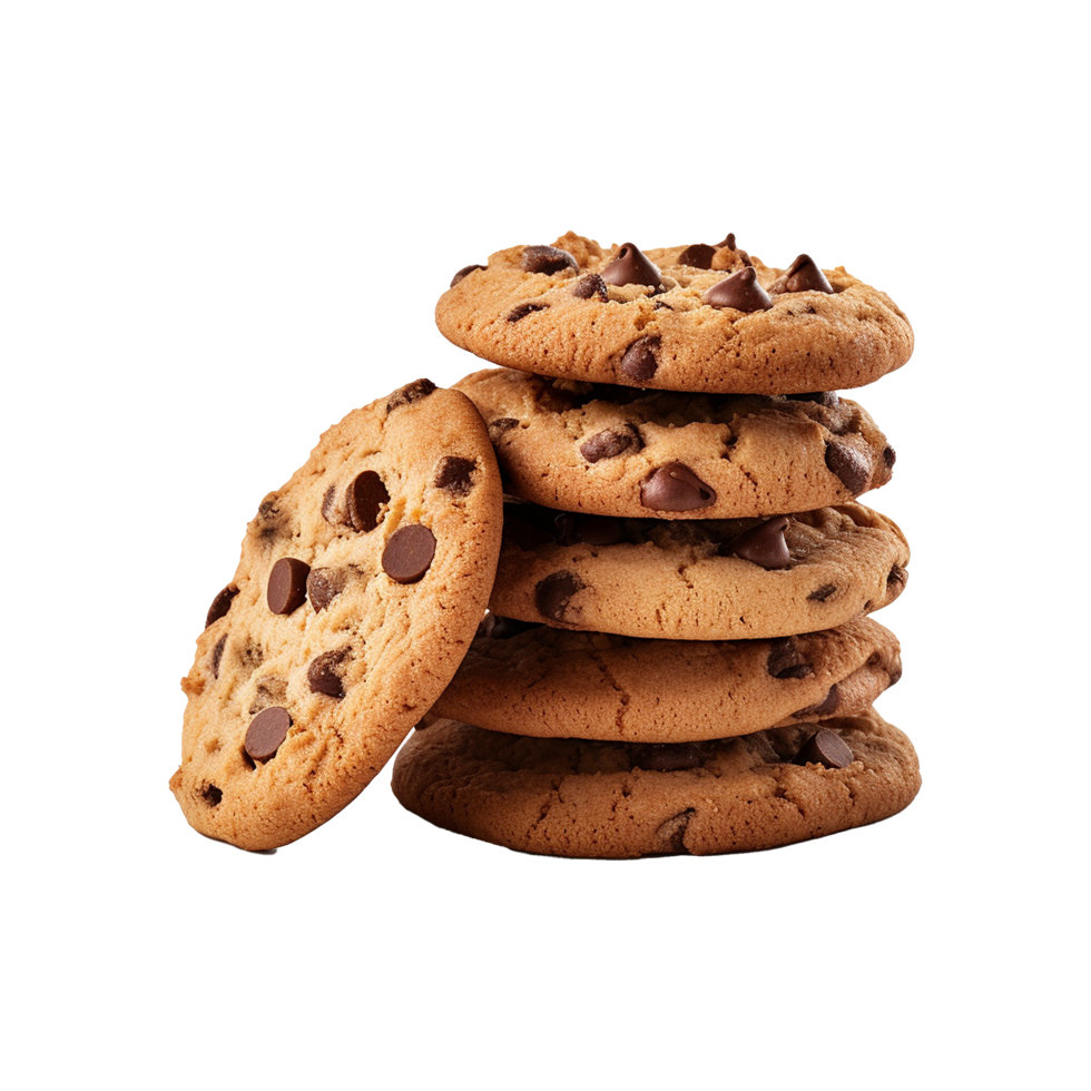 Chocolate cookies isolated on a transparent background png