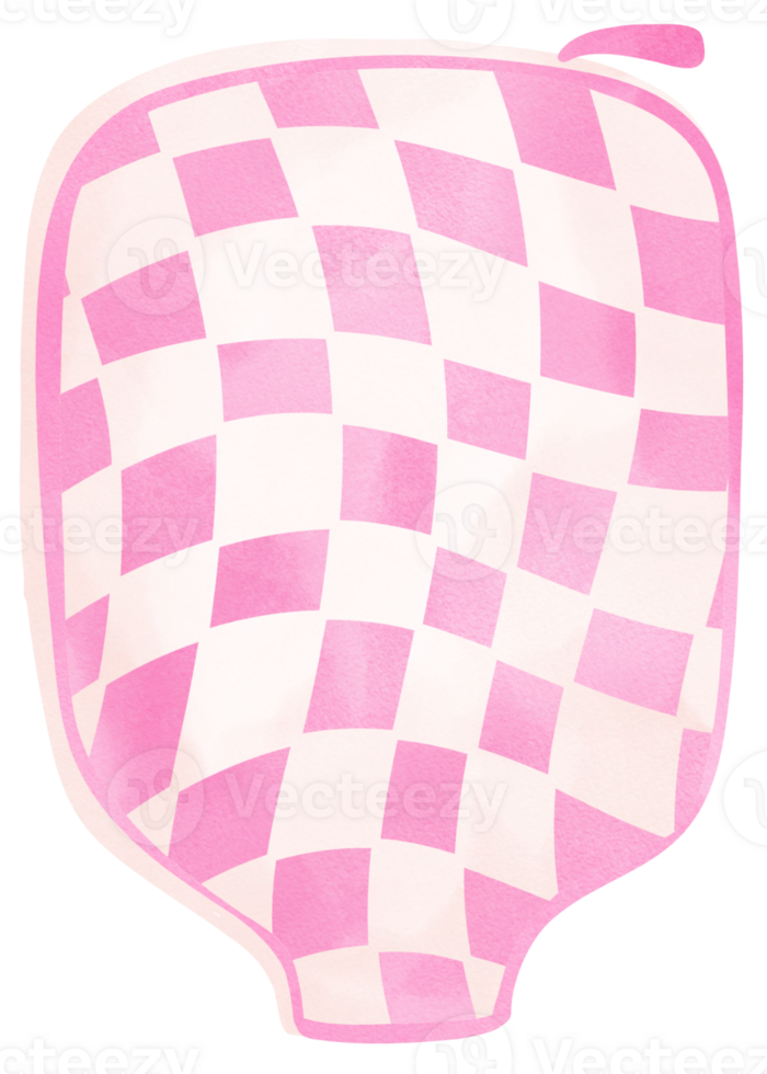 Retro Pickleball paddle bag preppy watercolor . png