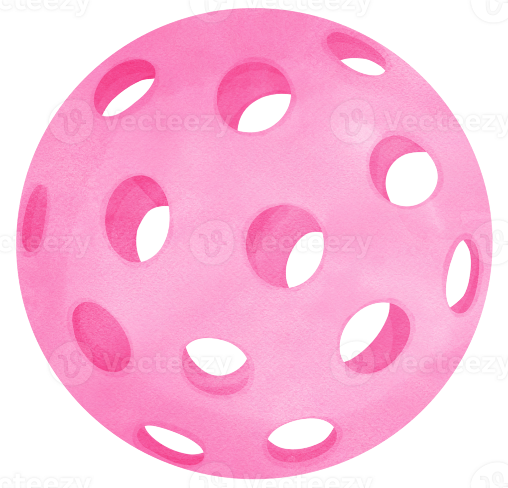 Retro Pickleball ball pink preppy trendy watercolor png