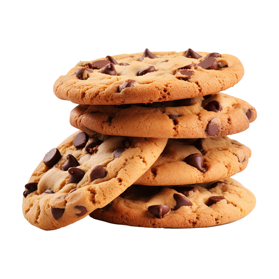Chocolate cookies isolated on a transparent background png