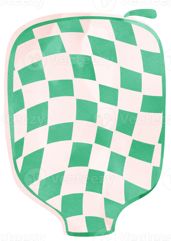 Retro Pickleball paddle bag preppy watercolor . png