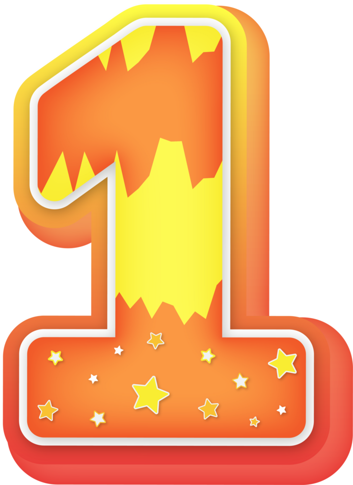 Number 1, Fantasy Alphabet Letter Text Effect png