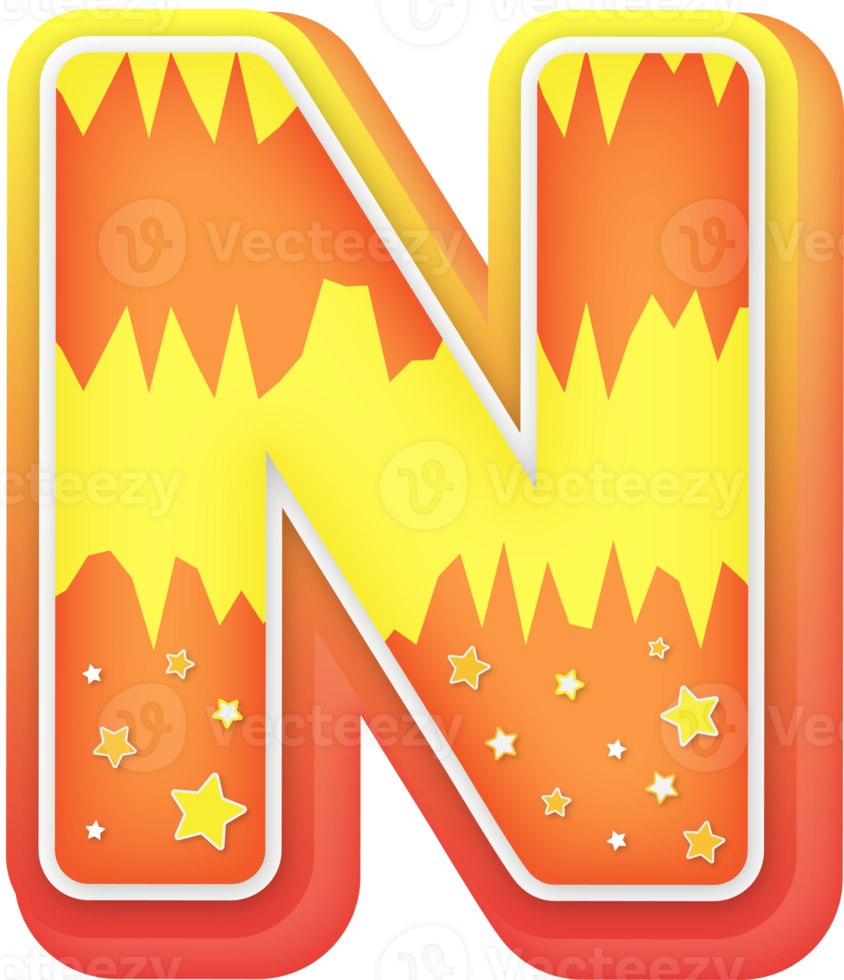 Letter N, Fantasy Alphabet Letter Text Effect png
