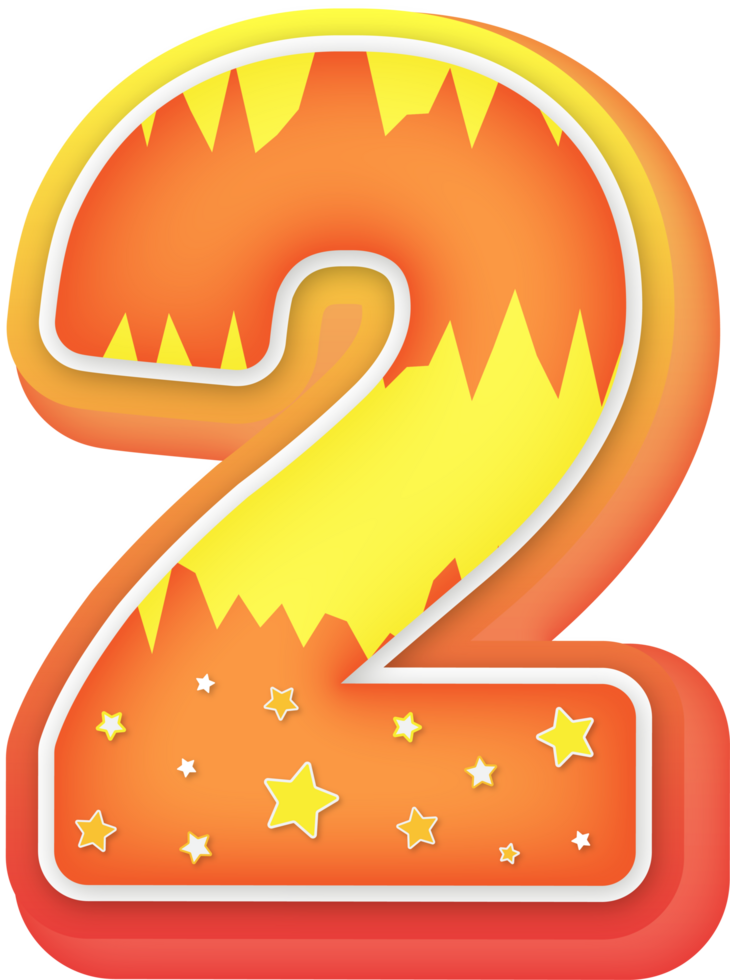Number 2, Fantasy Alphabet Letter Text Effect png