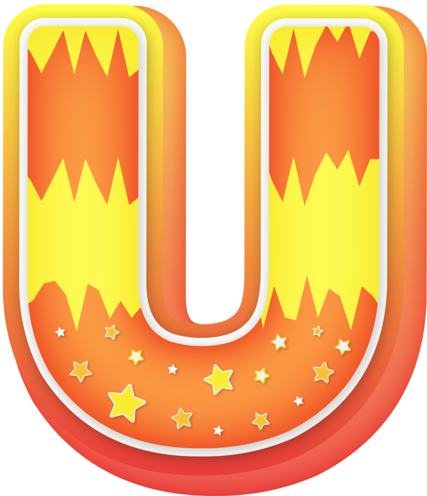 Letter U, Fantasy Alphabet Letter Text Effect png