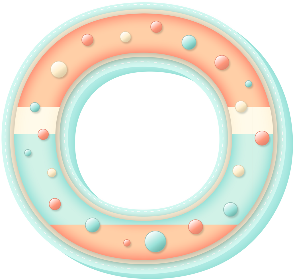 Cute Pastel Sweet Alphabet Letter O png