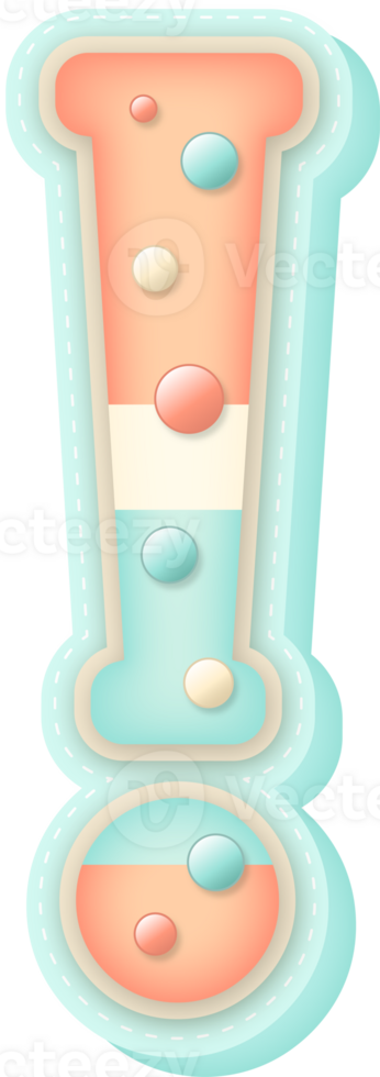Cute Pastel Sweet Alphabet Letter ,Exclamation mark png