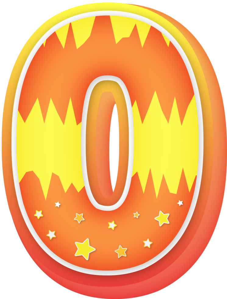 Number 0, Fantasy Alphabet Letter Text Effect png