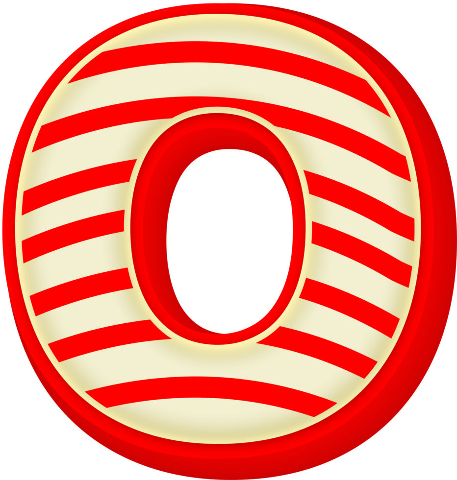 Letter O, Red Gold 3D Alphabet Lettering png