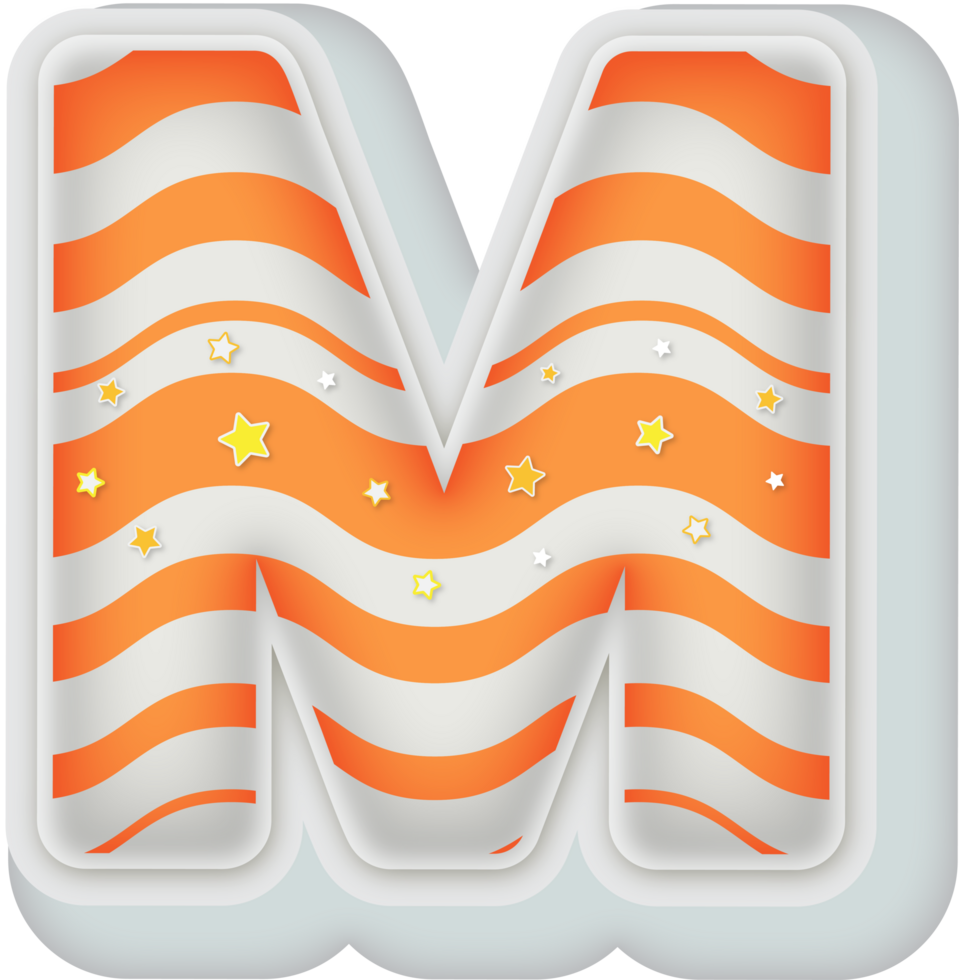 Letter M, 3d Fantasy Alphabet Letter Text Effect png
