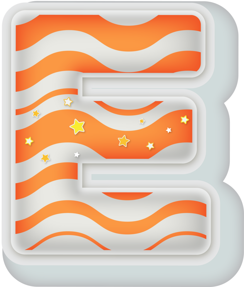 Letter E, 3d Fantasy Alphabet Letter Text Effect png