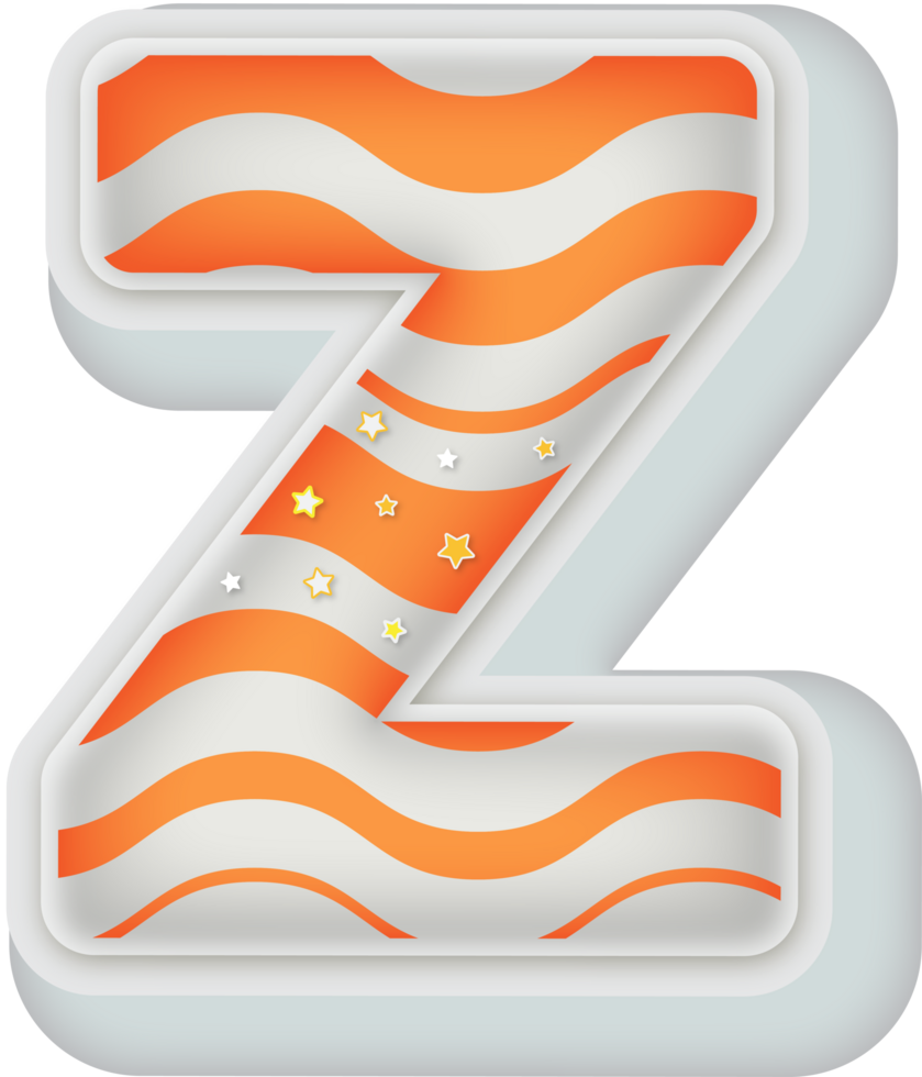 Letter Z, 3d Fantasy Alphabet Letter Text Effect png