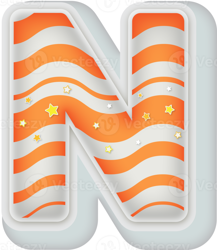 Letter N, 3d Fantasy Alphabet Letter Text Effect png