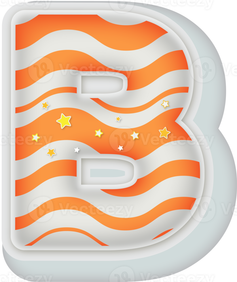 Letter B, 3d Fantasy Alphabet Letter Text Effect png