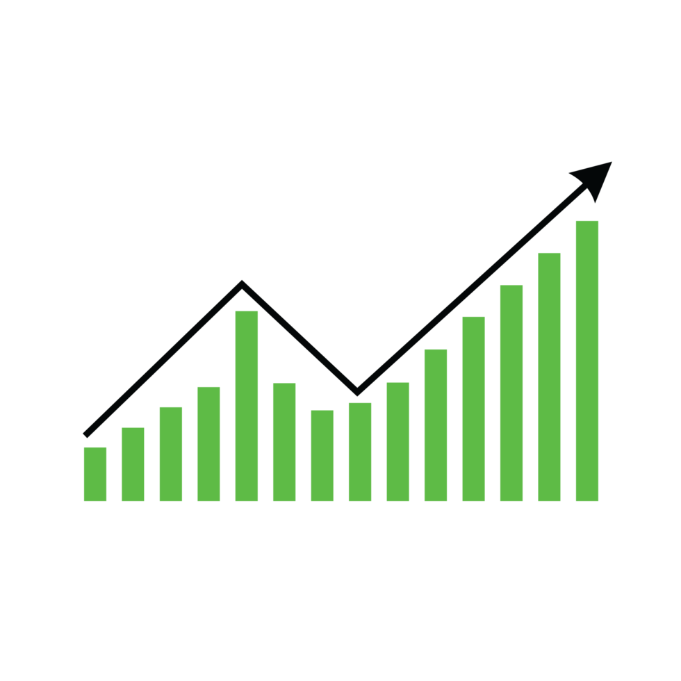 Graph going up increase business chart transparent background png
