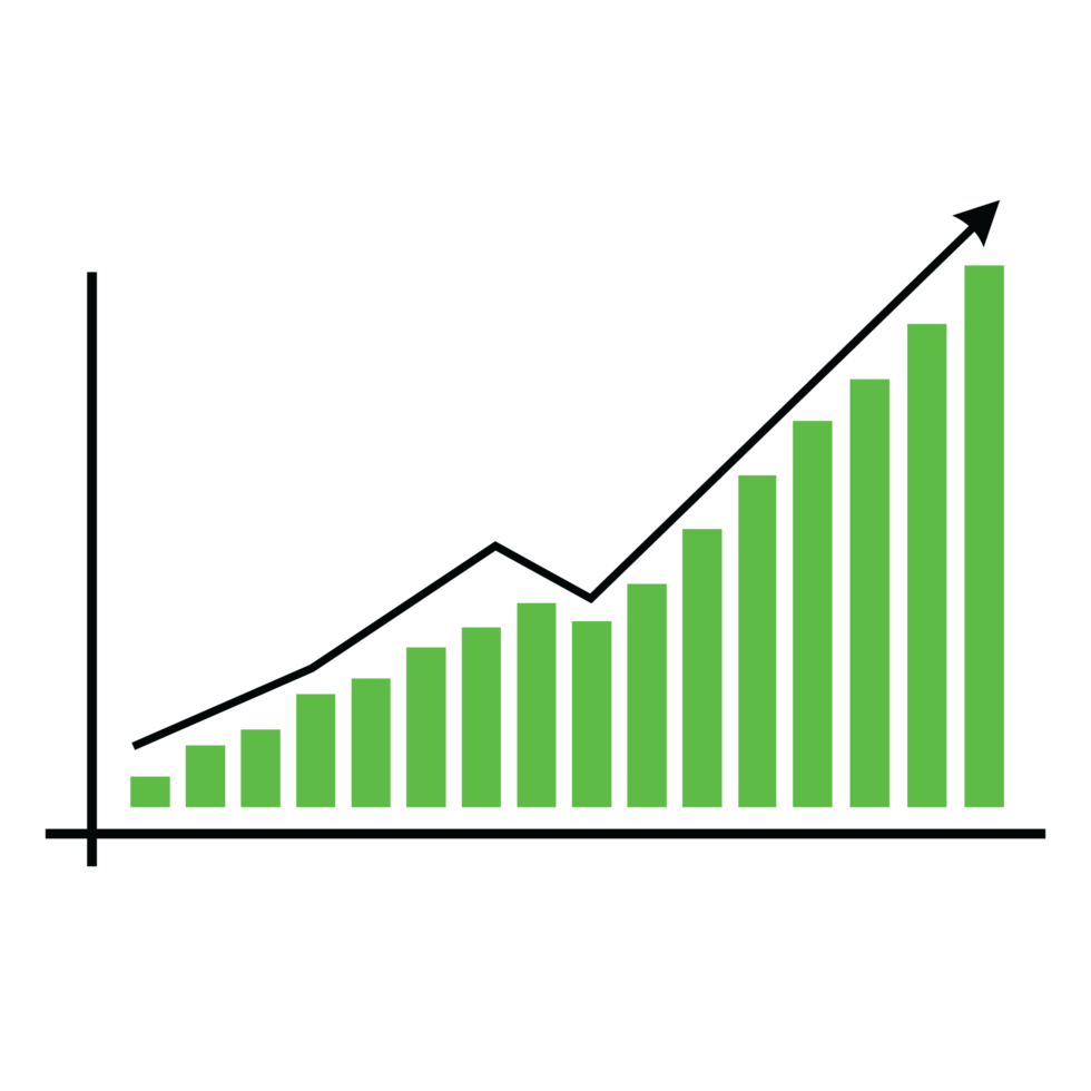 Graph going up increase business chart transparent background png