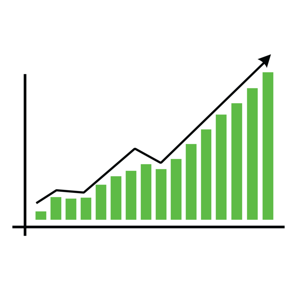 Graph going up increase business chart transparent background png