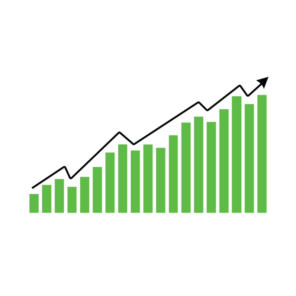 Graph going up increase business chart transparent background png