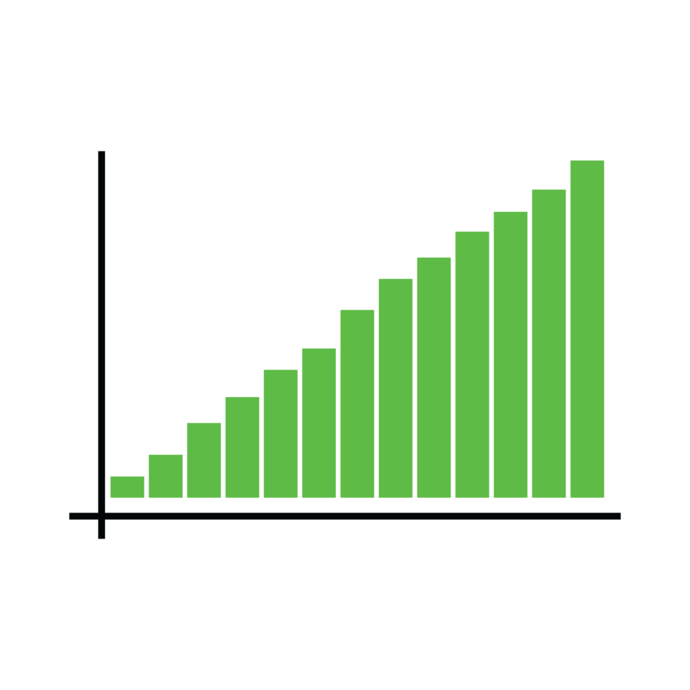 Graph going up increase business chart transparent background png