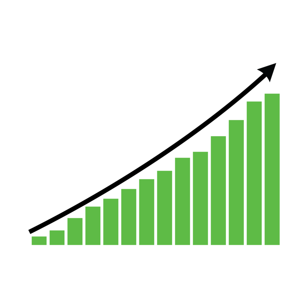 Graph going up increase business chart transparent background png