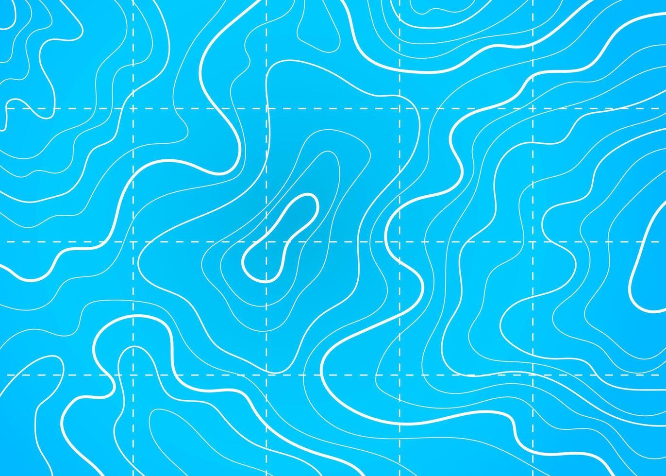 Ocean and sea topographic map with marine floor vector