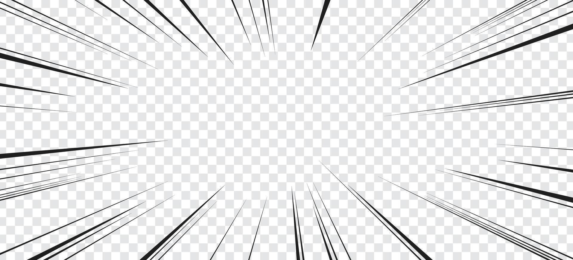 Manga transparent comic explosion, motion movement vector