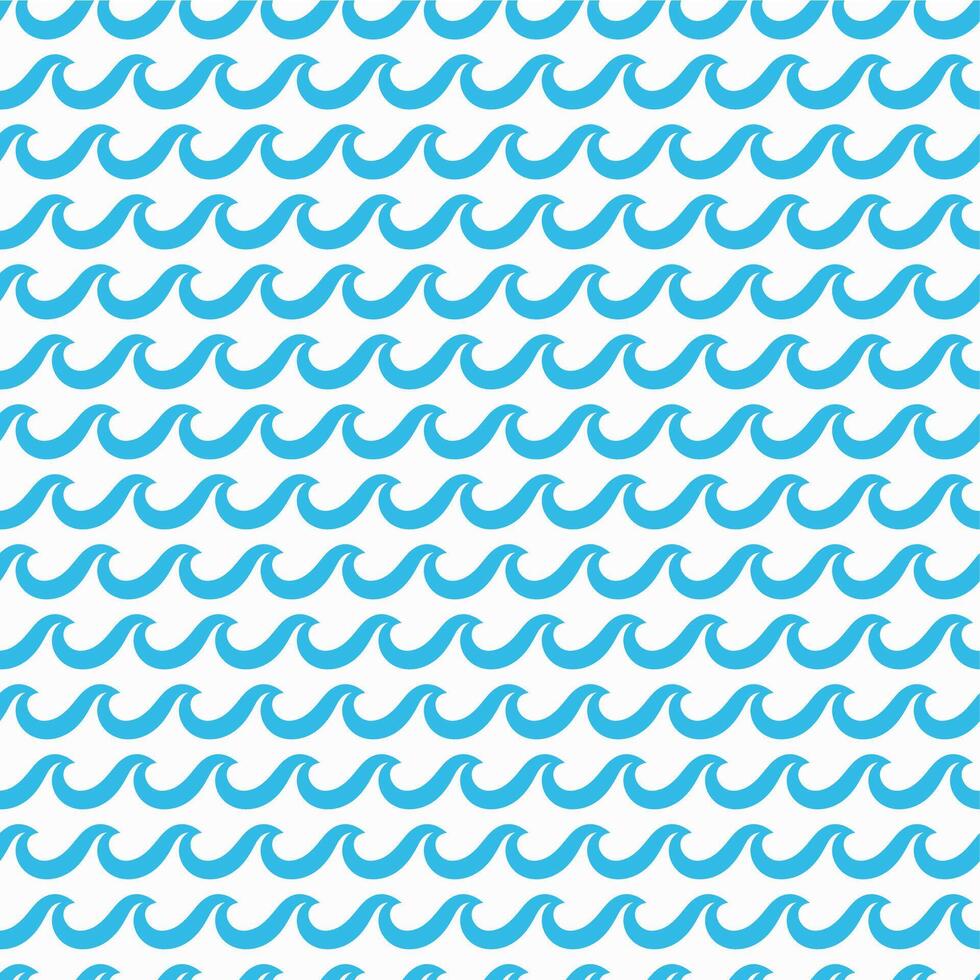 Sea and ocean water surf wave seamless pattern vector