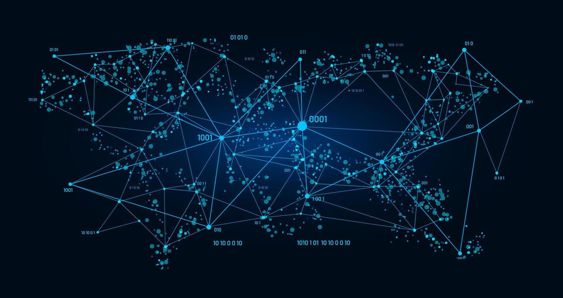 Big data technology background, global network vector