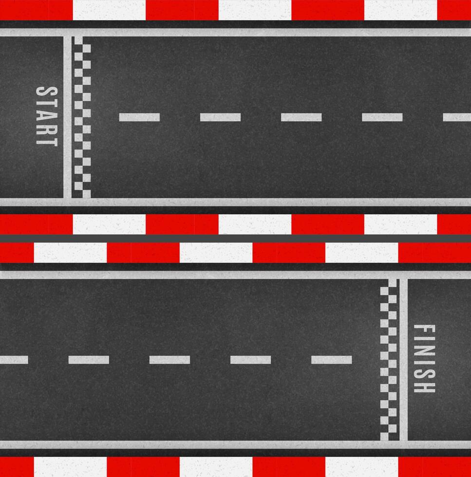 automovilismo carreras pista comienzo y terminar línea vector