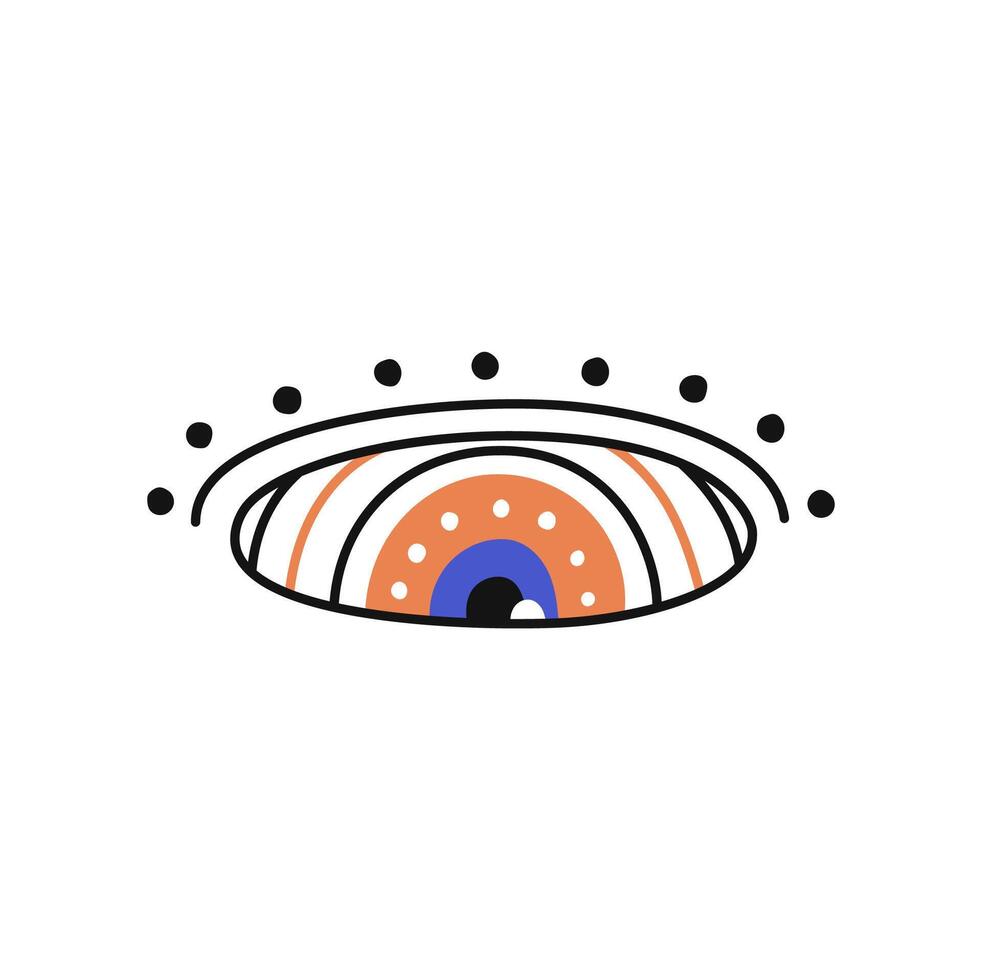 Illuminati symbolic, lucky eye witchcraft talisman vector