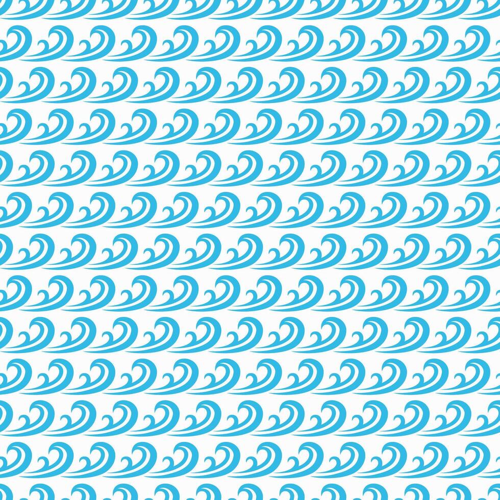 Sea and ocean water surf wave seamless pattern vector