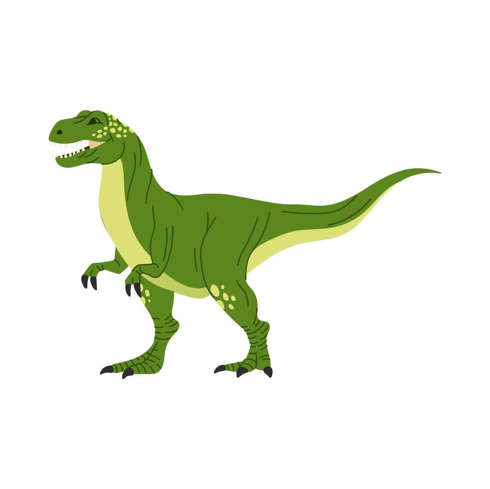 T-rex dinosaur, tyrant lizard isolate cartoon dino vector