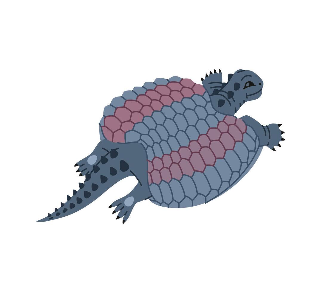 Genode dinosaur cartoon crocodile character vector