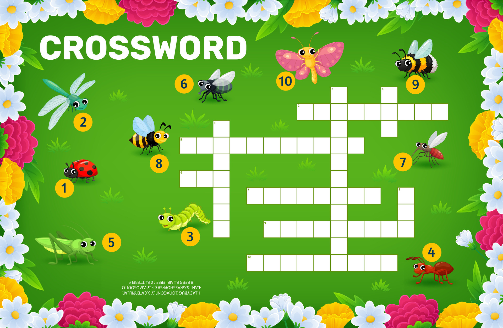 Crossword quiz grid of cartoon insect characters 46637255 Vector Art at Crossword quiz grid of cartoon insect characters 46637255 Vector Art at