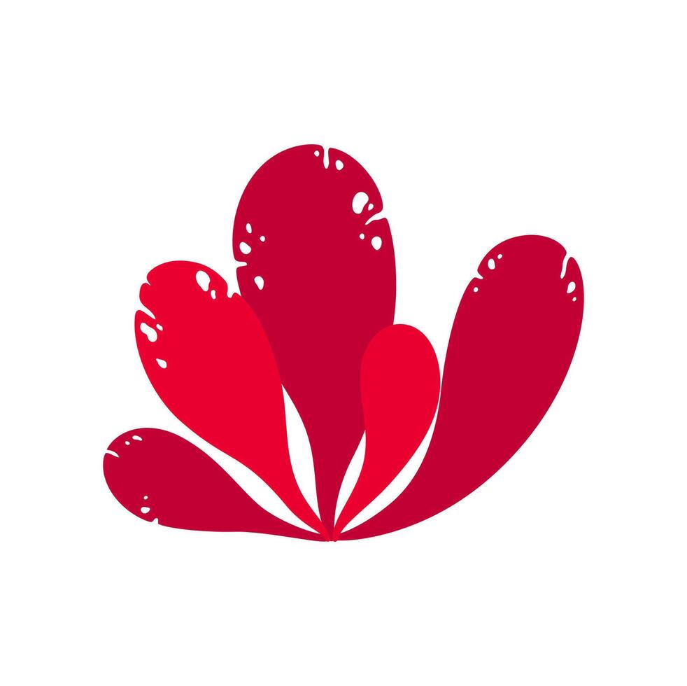 Sea fan coral isolated aquarium plant seaweed icon vector