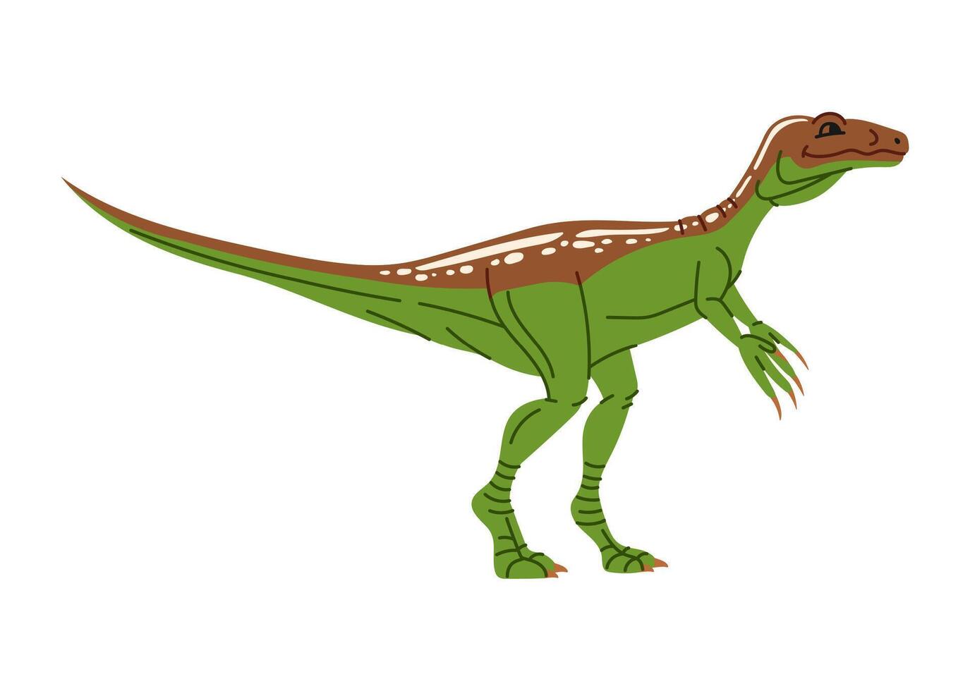 Eoraptor basal sauropodomorp, cartoon dinosaur vector
