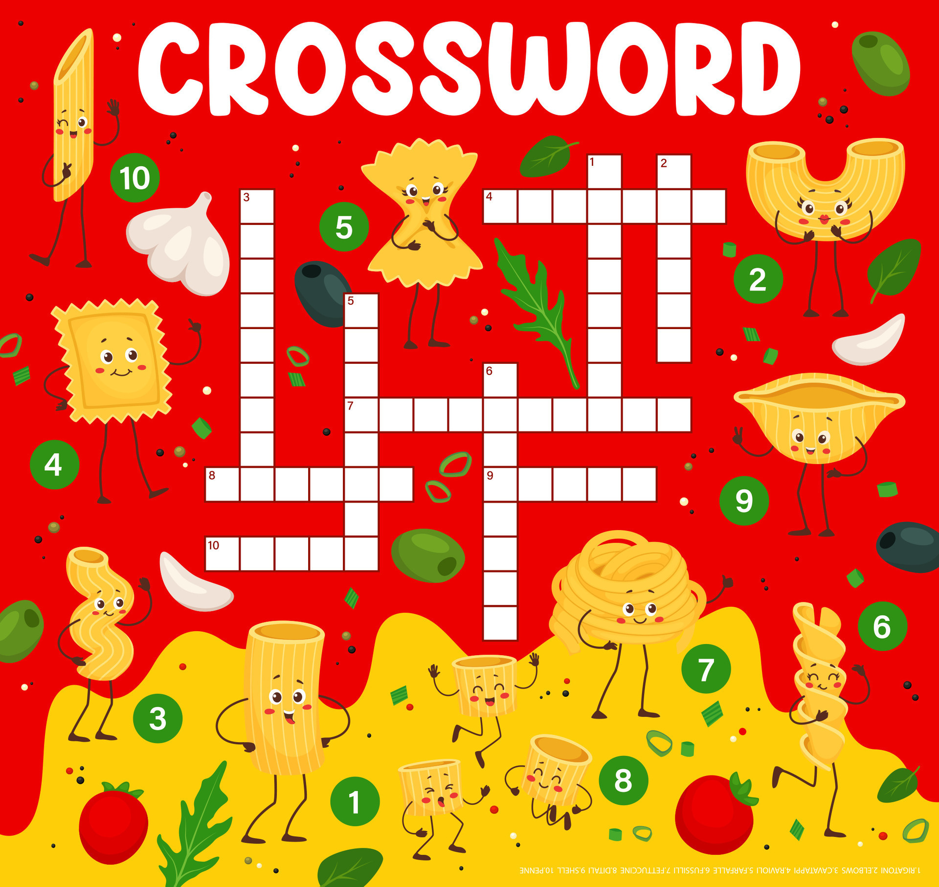 Crossword Quiz Game Grid Cartoon Pasta Characters 46637528 Vector Art Crossword Quiz Game Grid Cartoon Pasta Characters 46637528 Vector Art