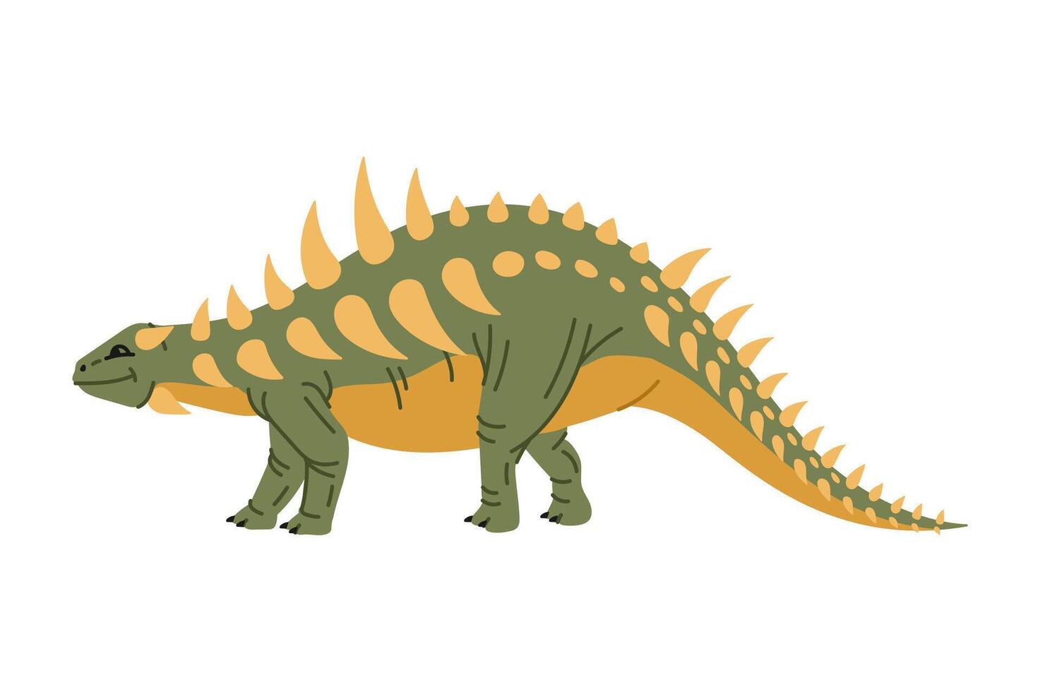 Polacanthus, spiked, ankylosaurian dinosaur vector